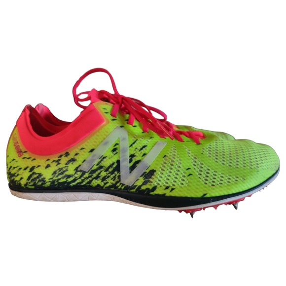New Balance LD5000v4 Long Distance Women's Running Spikes Neon Yellow Pink Sz 10 - Picture 14 of 16